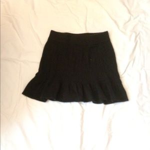 Black knitted skirt